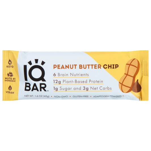Iq Bar Bar Peanut Butter Chip 1.6 oz (Pack Of 12)