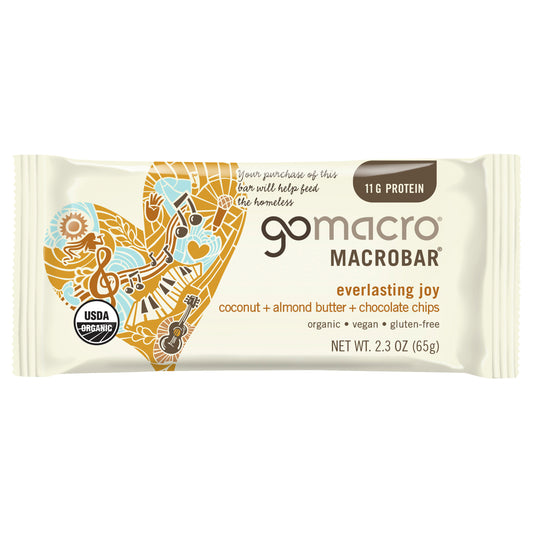 Gomacro Bar Coconut Almond Butter Chocolate Chip 2.3 oz (Pack Of 12)