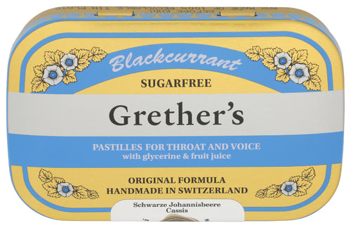 Grethers Pastille Sugar Free Blackcurrant
