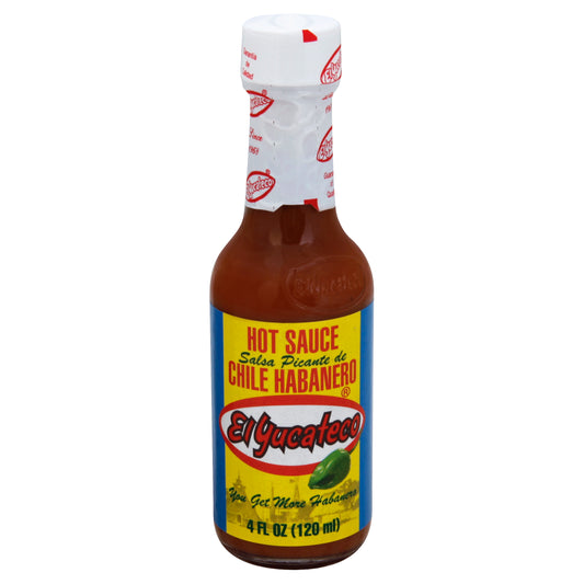 El Yucateco Chile Habanero Hot Sauce 4 Oz Pack of 12