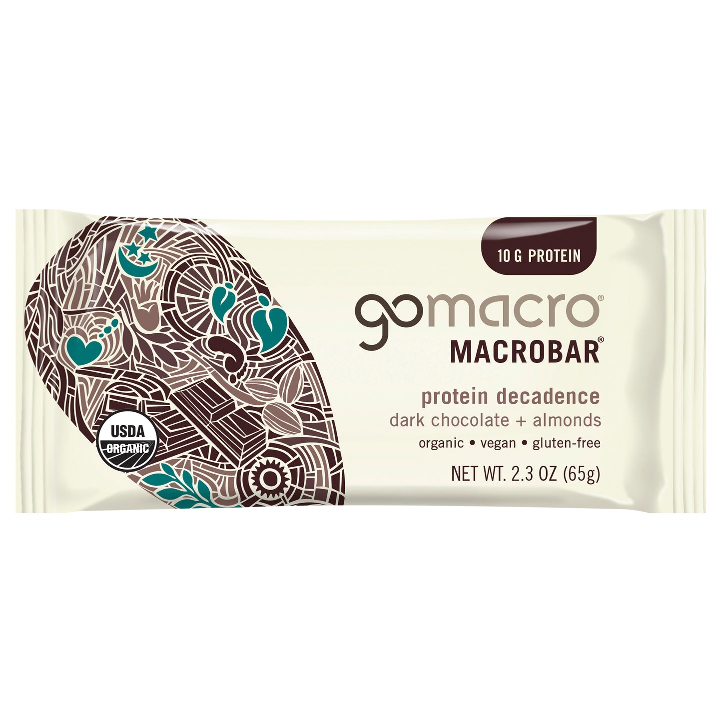 Gomacro Bar Dark Chocolate Chip Almond 2.3 oz (Pack Of 12)