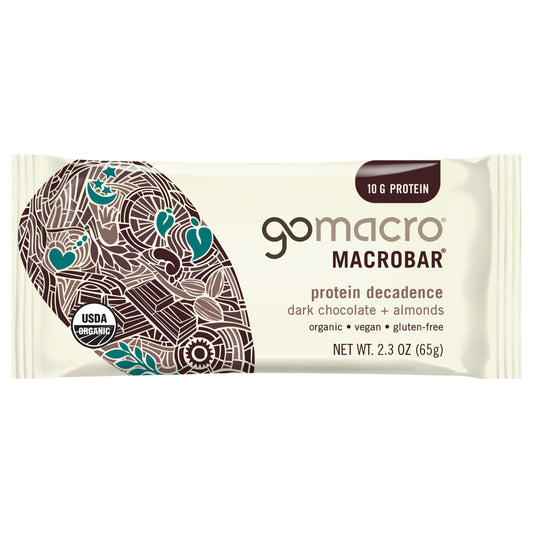 Gomacro Bar Dark Chocolate Chip Almond 2.3 oz (Pack Of 12)