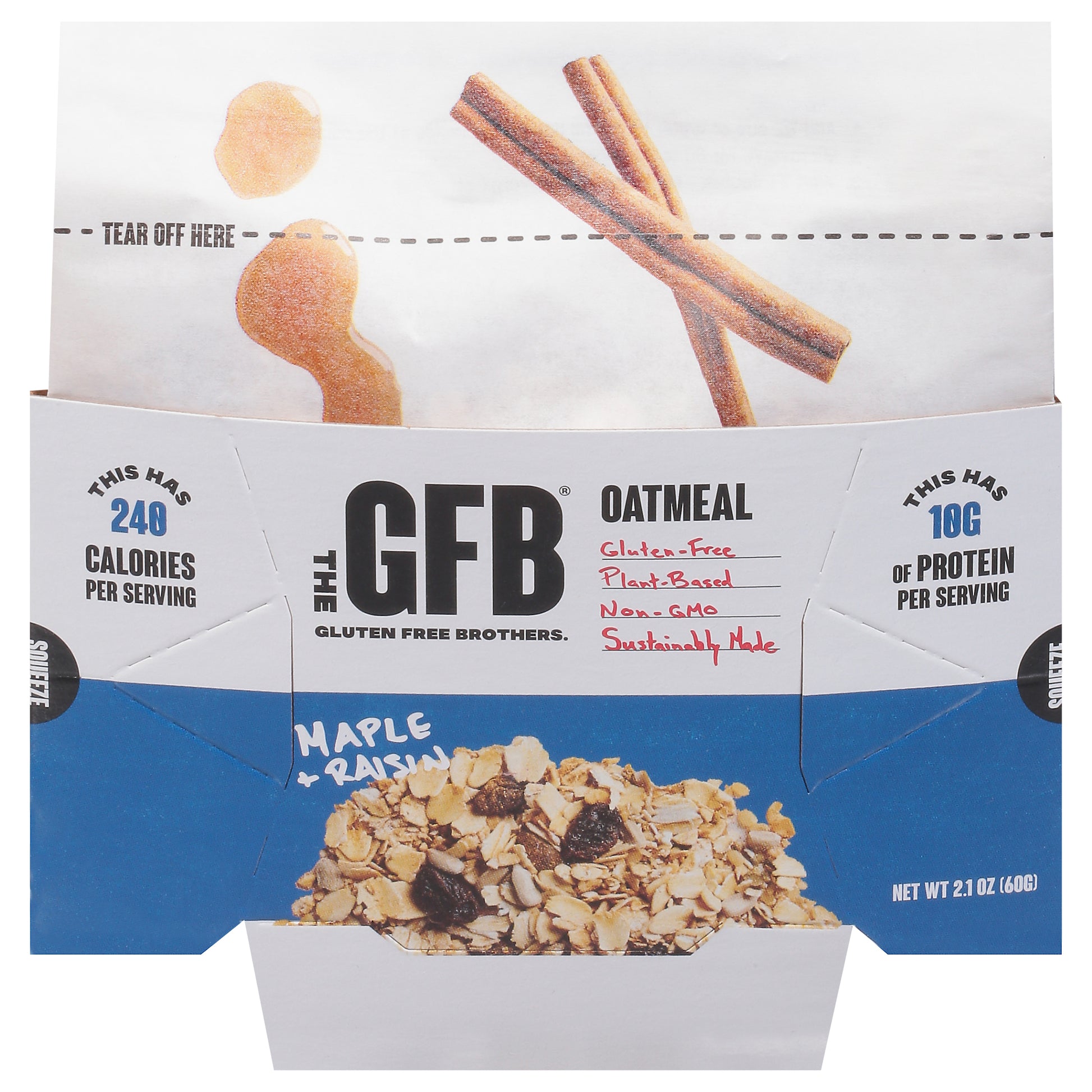 The Gfb Cereal Hot Maple Raisin 2.1 oz (Pack Of 6)