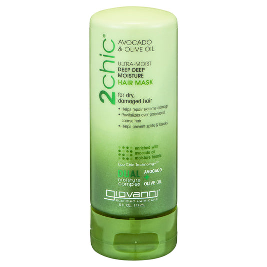 Giovanni Cosmetics 2Chic Hair Mask Avocado and Olive Oil 5 oz (Pack Of 3)