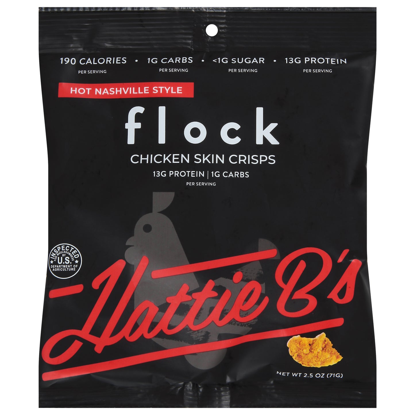 Flock Chips Chicken Skin Hattie 2.5 Oz (Pack Of 8)