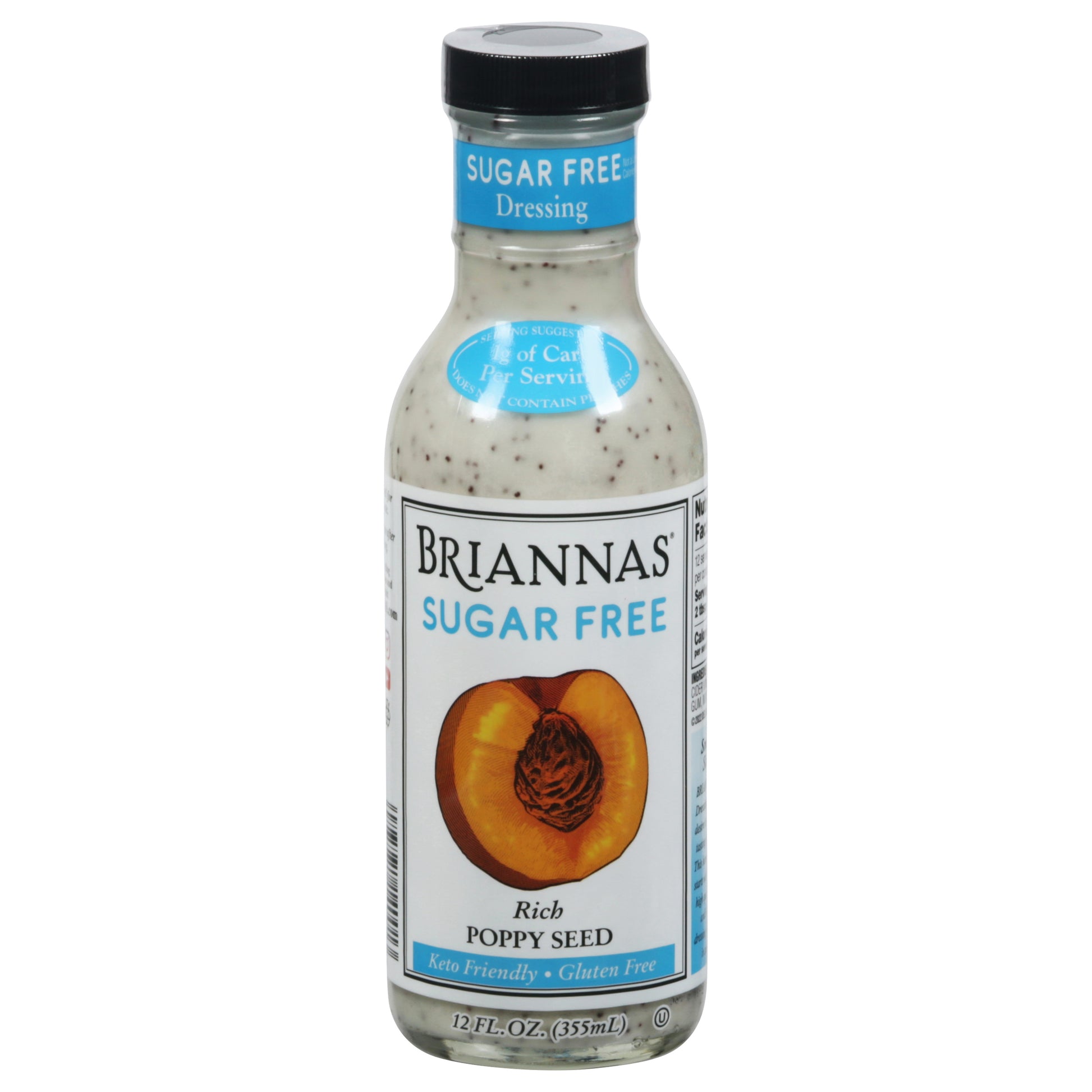 Briannas Dressing Poppy Seed Sugar Fr 12 Oz (Pack Of 6)