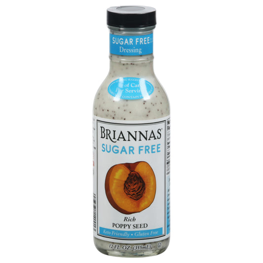 Briannas Dressing Poppy Seed Sugar Fr 12 Oz (Pack Of 6)