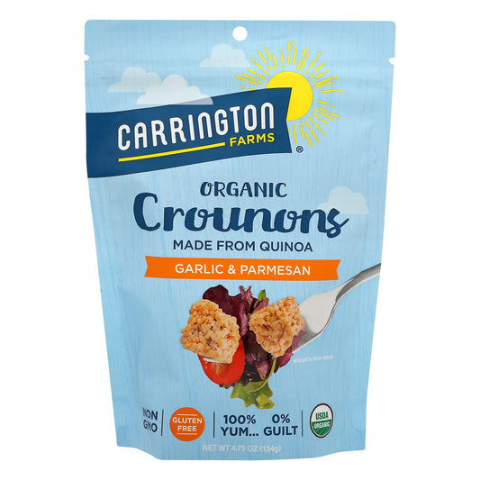 Carrington Farms Crounons Garlic Parmesan 4.75 oz (Pack Of 6)