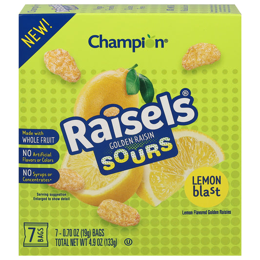 Raisels Raisins Golden Lemon 4.9 Oz (Pack Of 8)