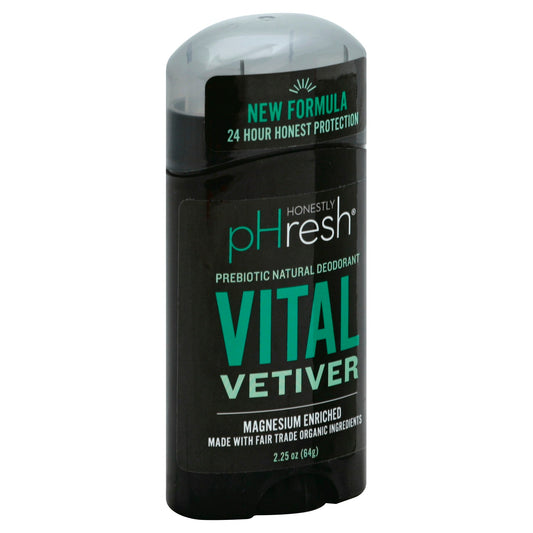 Honestly pHresh Deodorant Vital Vetiver - 2.25 Oz (Pack of 3)