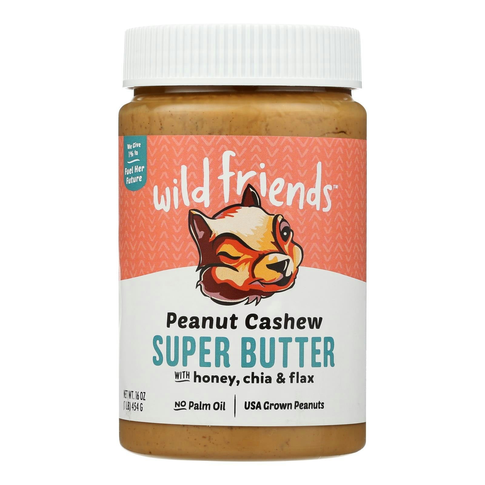 Wild Friends Peanut Cashew Super Butter 16 oz (Pack of 6)