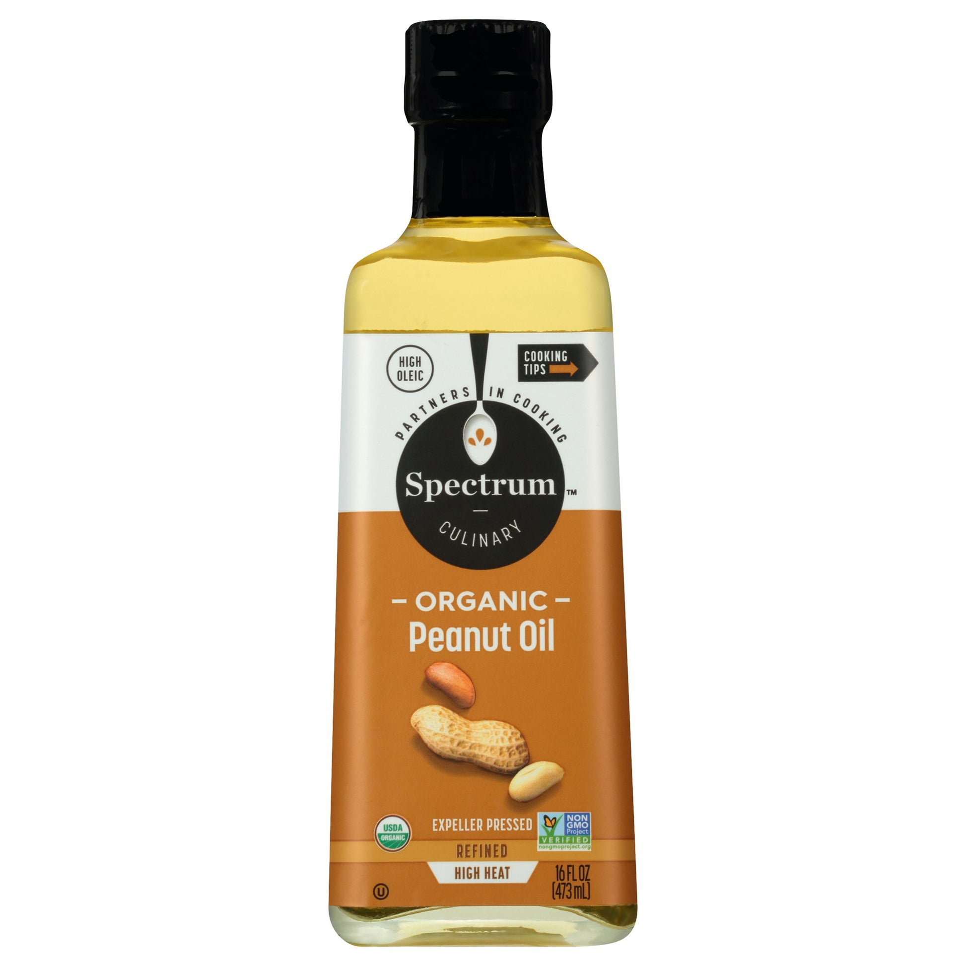 Spectrum Naturals Oil Peanut Hi Heat 16 fl oz (Pack of 6)