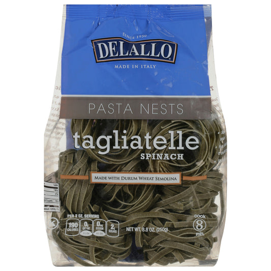 Delallo Pasta Tagliatelle Spinach 8.82 Oz Pack of 12