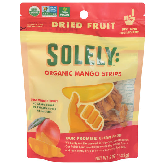 Solely Fruit Dried Mango Organic 5 oz (Pack of 6)