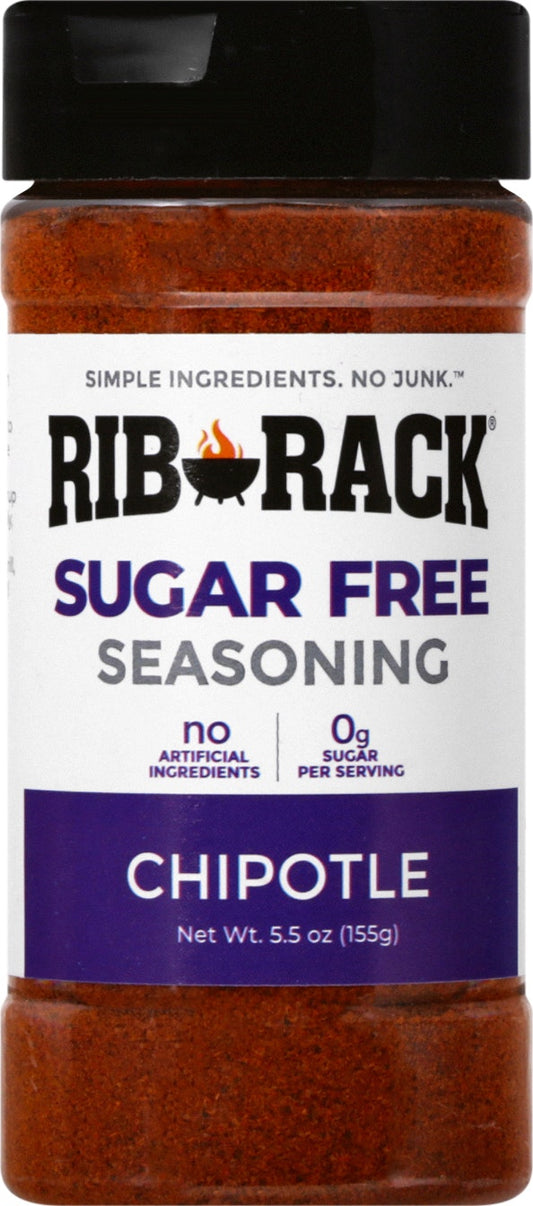 Rib Rack Seasoning Rub Chipotle Sugar Free 5.5 Oz (Pack of 6)