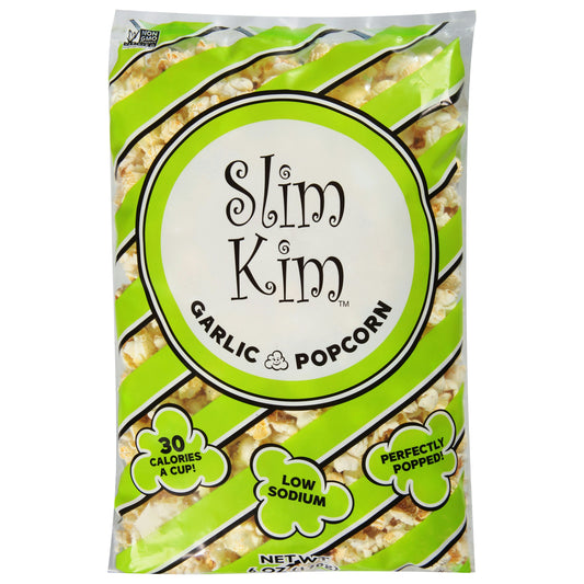 Slim Kim Popcorn Garlic 6 oz (Pack of 8)