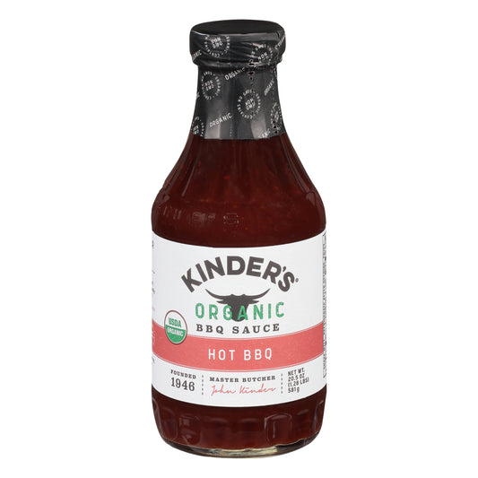 Kinders Sauce Barbeque Hot Organic 20.5 oz (Pack Of 6)