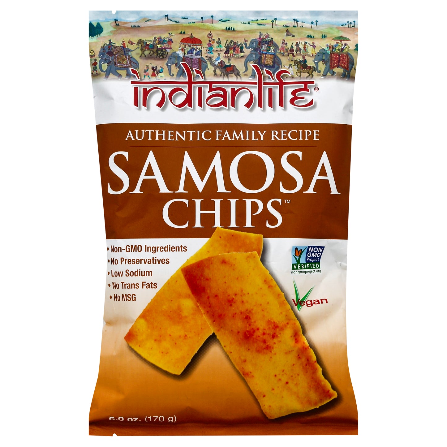 Indianlife Chip Pretzel Samosa 6 Oz (Pack Of 12)