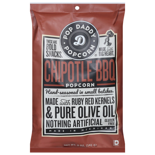 Pop Daddy Popcorn & Pretz Popcorn Chipotle BBQ 5 Oz (Pack Of 12)
