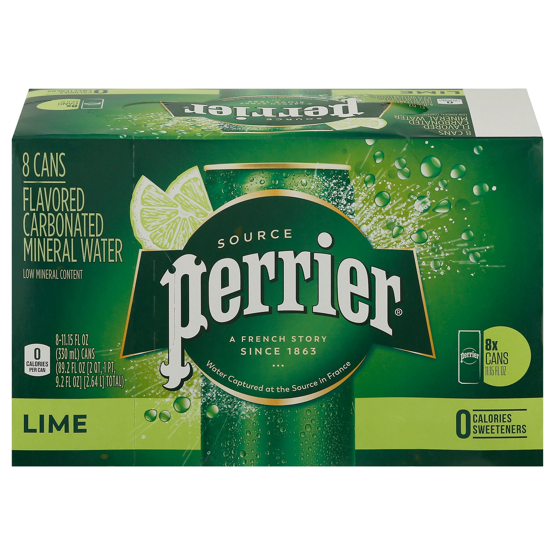 Perrier Water Sparkling Lime 89.2 Fo Pack of 3