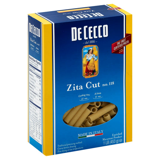 De Cecco Pasta Zita Cut 16 oz (Pack Of 12)