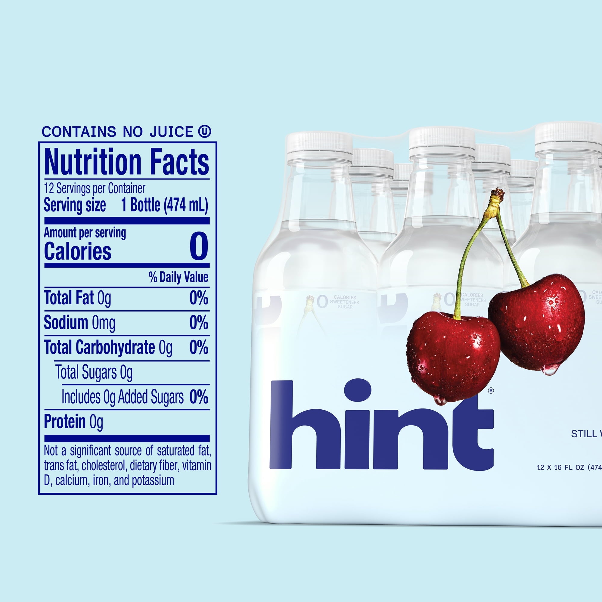 HINT (Pack of 24) Hint Water Essence Cherry 16 Fl Oz