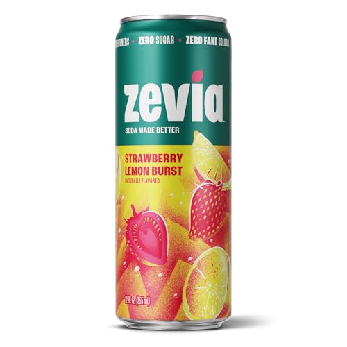 ZEVIA (Pack Of 36) Zevia Soda Sleek Strawberry Lemon Burst 12 Fl Oz