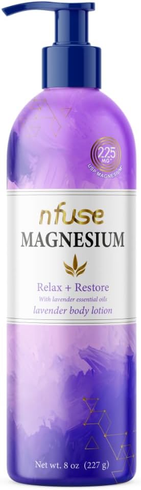 NFUSE (Pack of 6) Nfuse Unscented Magnesium Body Lotion 8 Oz. 8 Oz