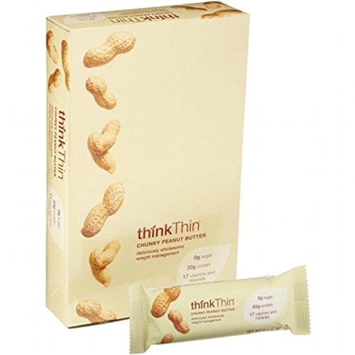 Think! Think Thin Thin Bar, Chnky Peanut Butter, 2.10-Ounce (Value Bulk Multi-Pack)