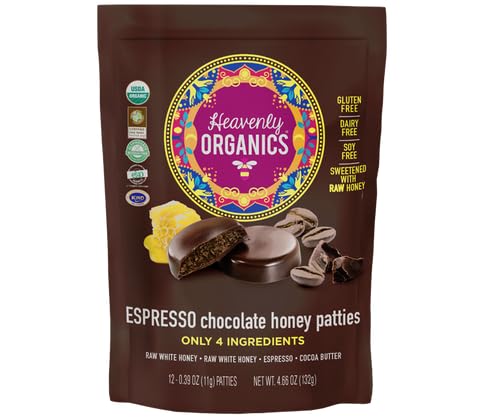 Heavenly Organics Pattie Choc Honey Espresso Bagged Chocolat