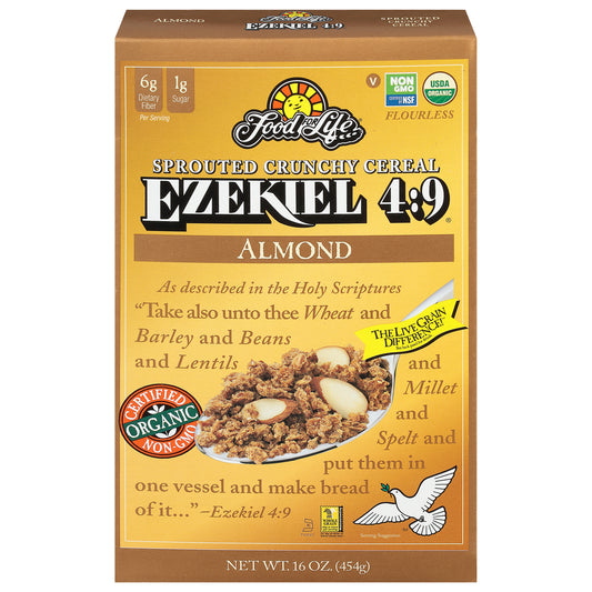 Food For Life Cereal Ezekiel 4-9 Almond Organic 16 oz (Pack Of 6)