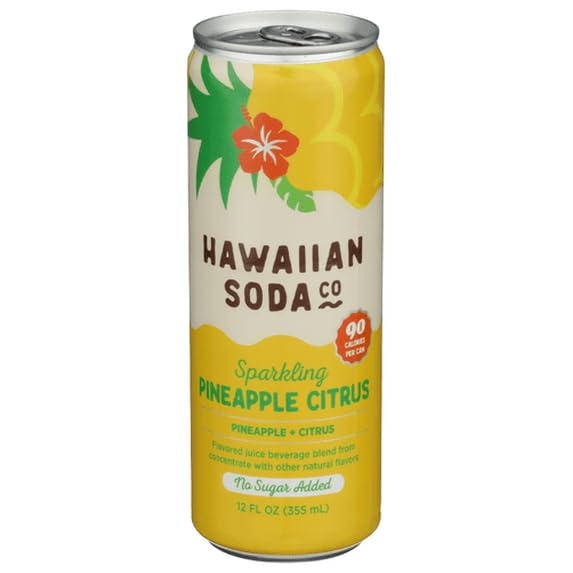 Hawaiian Soda Co Passion Orange Guava Functional Soda