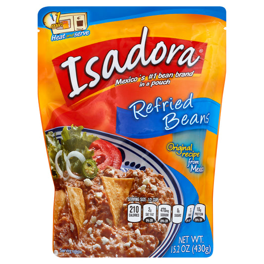 Isadora Bean Refried Original Recipe 15.2 oz (Pack Of 8)