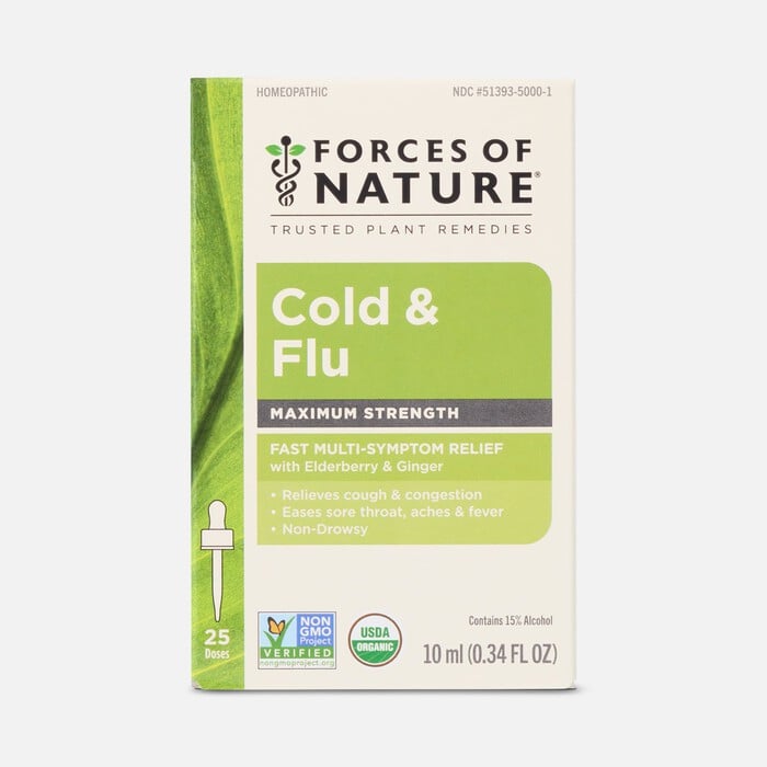 FORCES OF NATUR (Pack of 6) Forces of Nature Cold & Flu Relief Homeopathic Medicine Liquid 10 mL