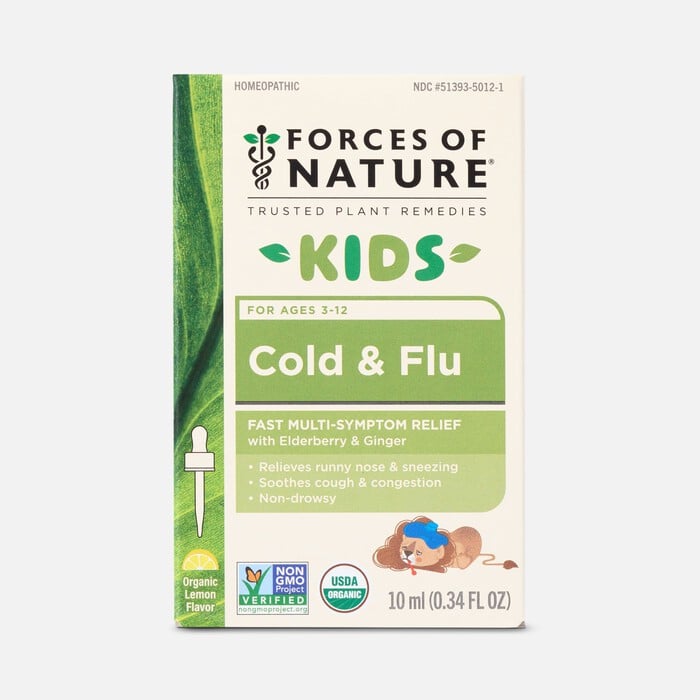 FORCES OF NATUR (Pack of 6) Forces of Nature Kids Cold Flu Homeopathic Medicine Liquid 10 mL