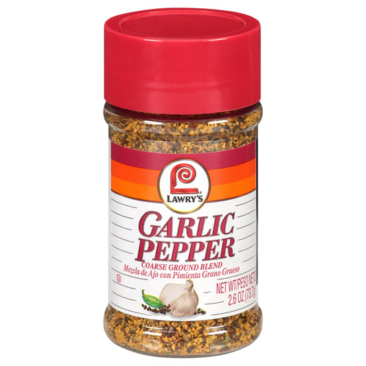 Lawrys Garlic Pepper 2.6 Oz (Pack Of 12)
