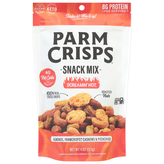 Parm Crisps Snack Mix Screamin Hot 4 Oz (Pack Of 12)