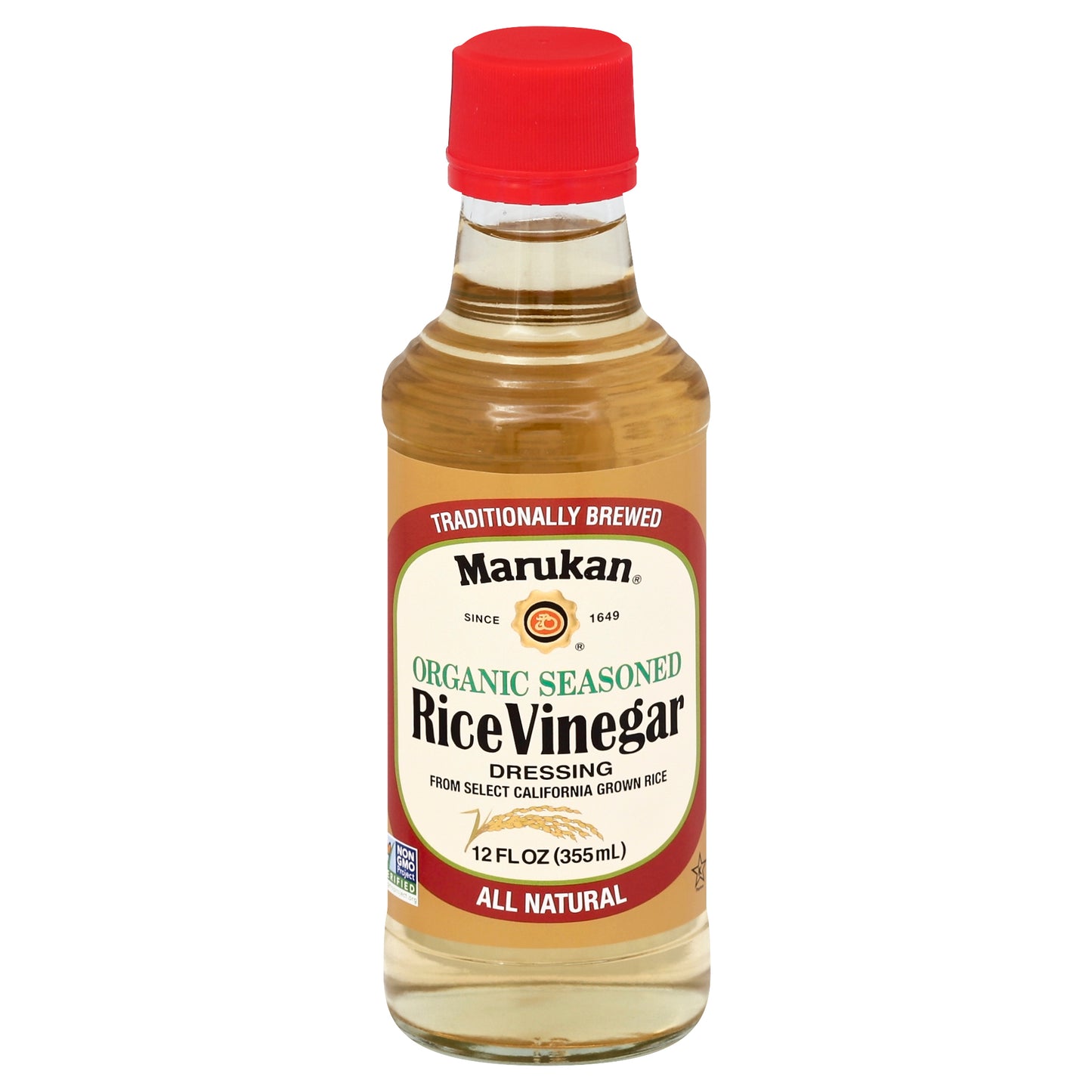 Marukan Vinegar Rice Seasoned Organic 12 FO (Pack Of 6)