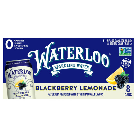 Waterloo Sparkling Water Water Blackberry Lemonade 96 FO (Pack of 3)