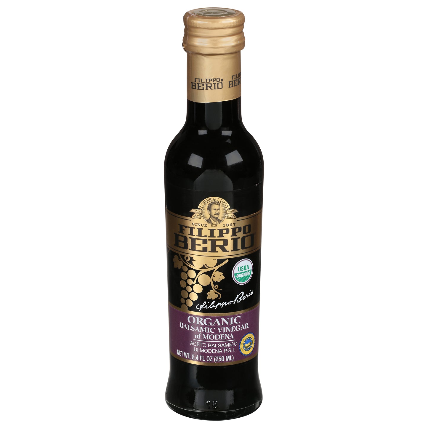 Filippo Berio Vinegar Balsamic Organic 8.4 Fl Oz (Pack Of 6)