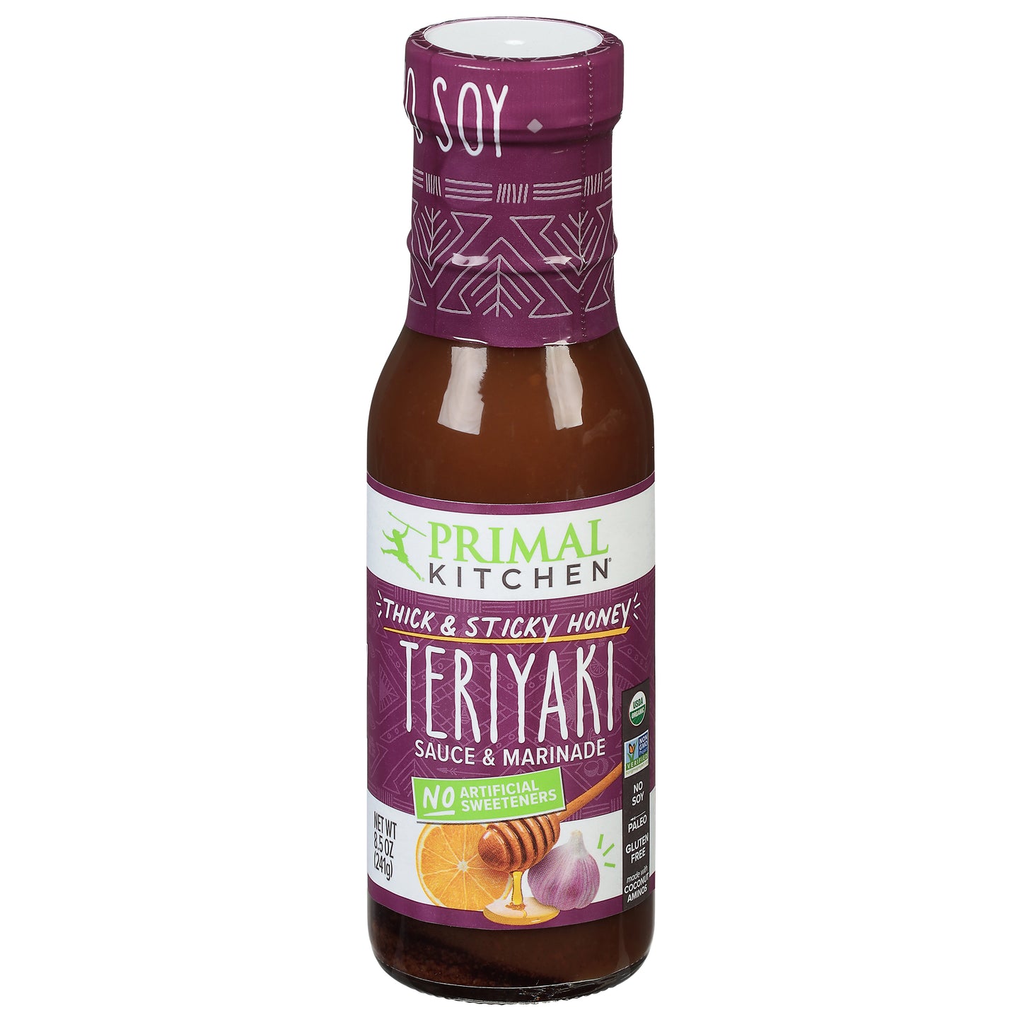 Primal Kitchen Sauce No Soy Honey Teriyaki 8.5 Oz (Pack Of 6)
