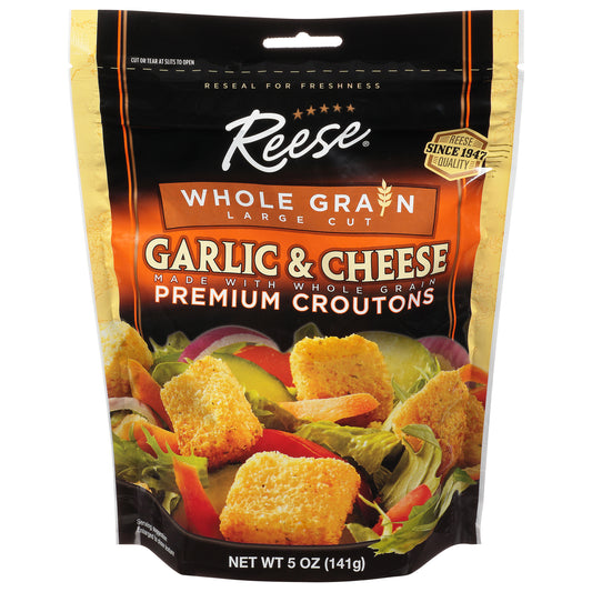 Reese Crouton Whole grain Cheese Garlic 5 Oz (Pack Of 12)