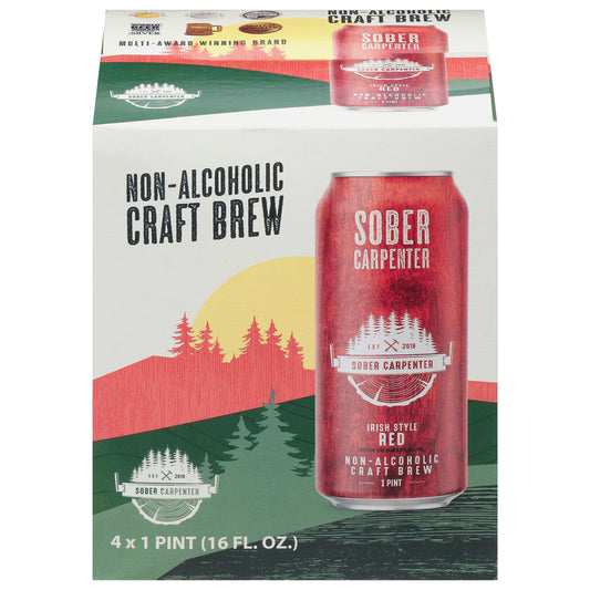 Sober Carpenter Beer Nonalch Irish Red 64 Fo Pack of 6