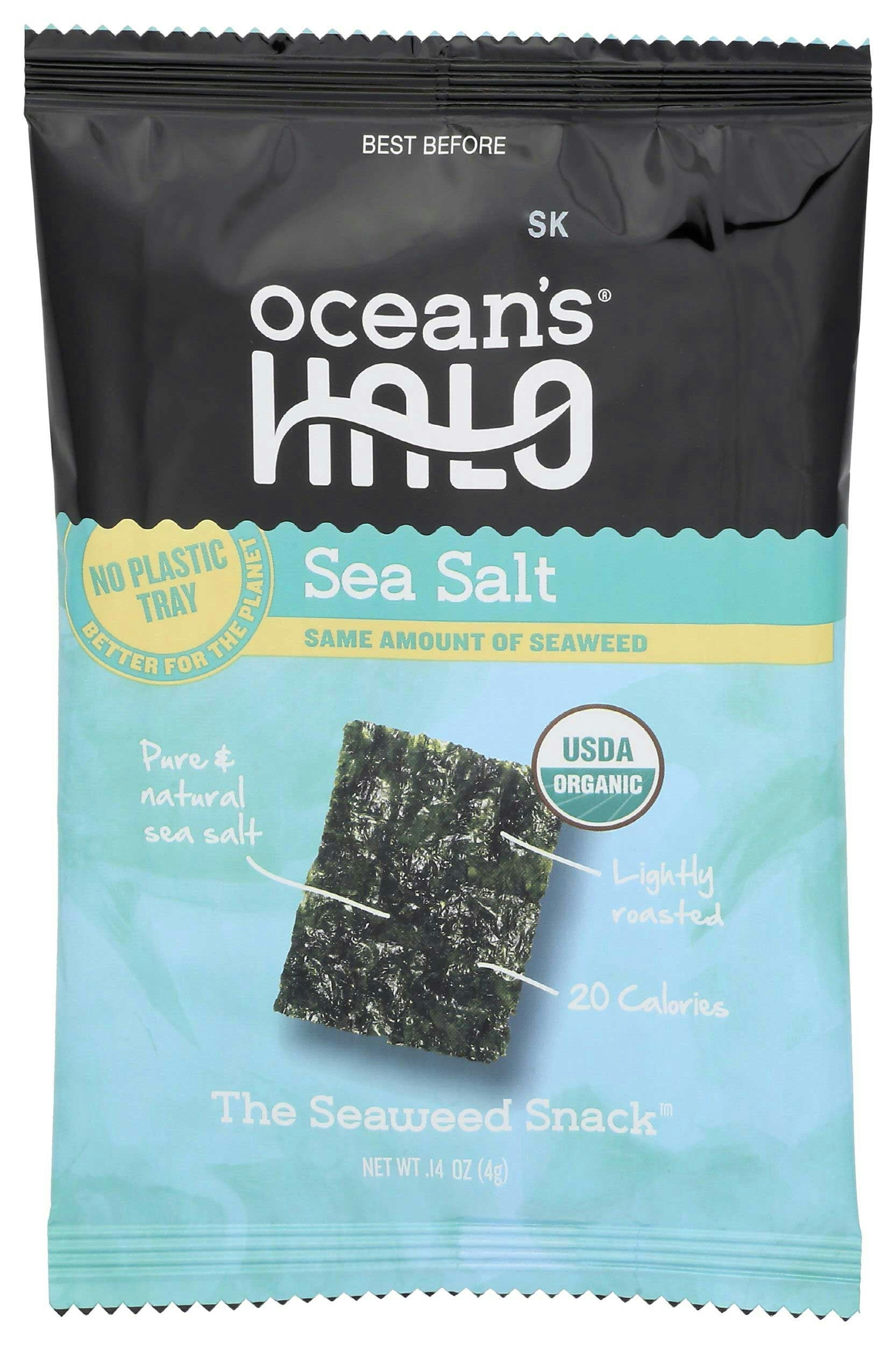 Oceans Halo Sea Salt Seaweed Snacks - 0.14 Ounce (Pack of 20)