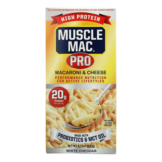 Muscle Mac - Macaroni & Cheese White Cheddar 6.75 oz (Pack of 10)