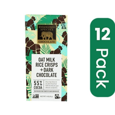Endangered Species Chocolate - Dark Chocolate Rice Crisp Oat Milk