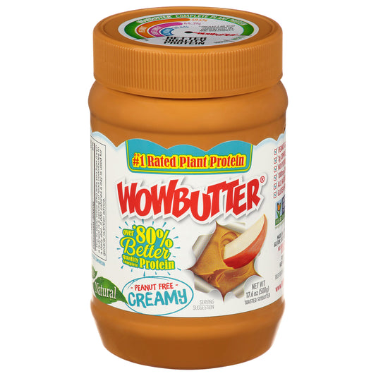 Wowbutter Peanut Free 100% Creamy 17.6 oz (Pack of 6)