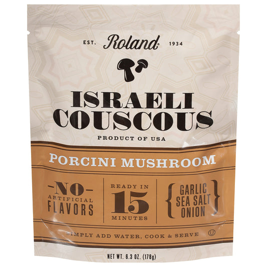 Roland Israeli Couscous Porcini Mushroom 6.3 Oz Pack of 12
