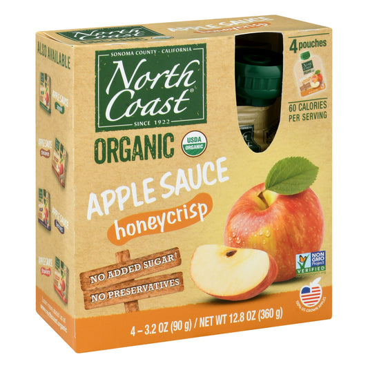 North Coast Apple sauce Honeycrisp Peach Organic 12.8 oz (Pack of 6)