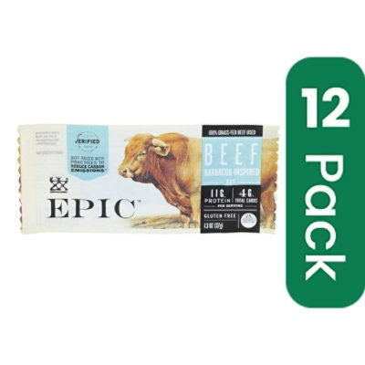 Epic Beef Barbacoa Inspired Bar - 1.3 Ounce (Pack of 12)